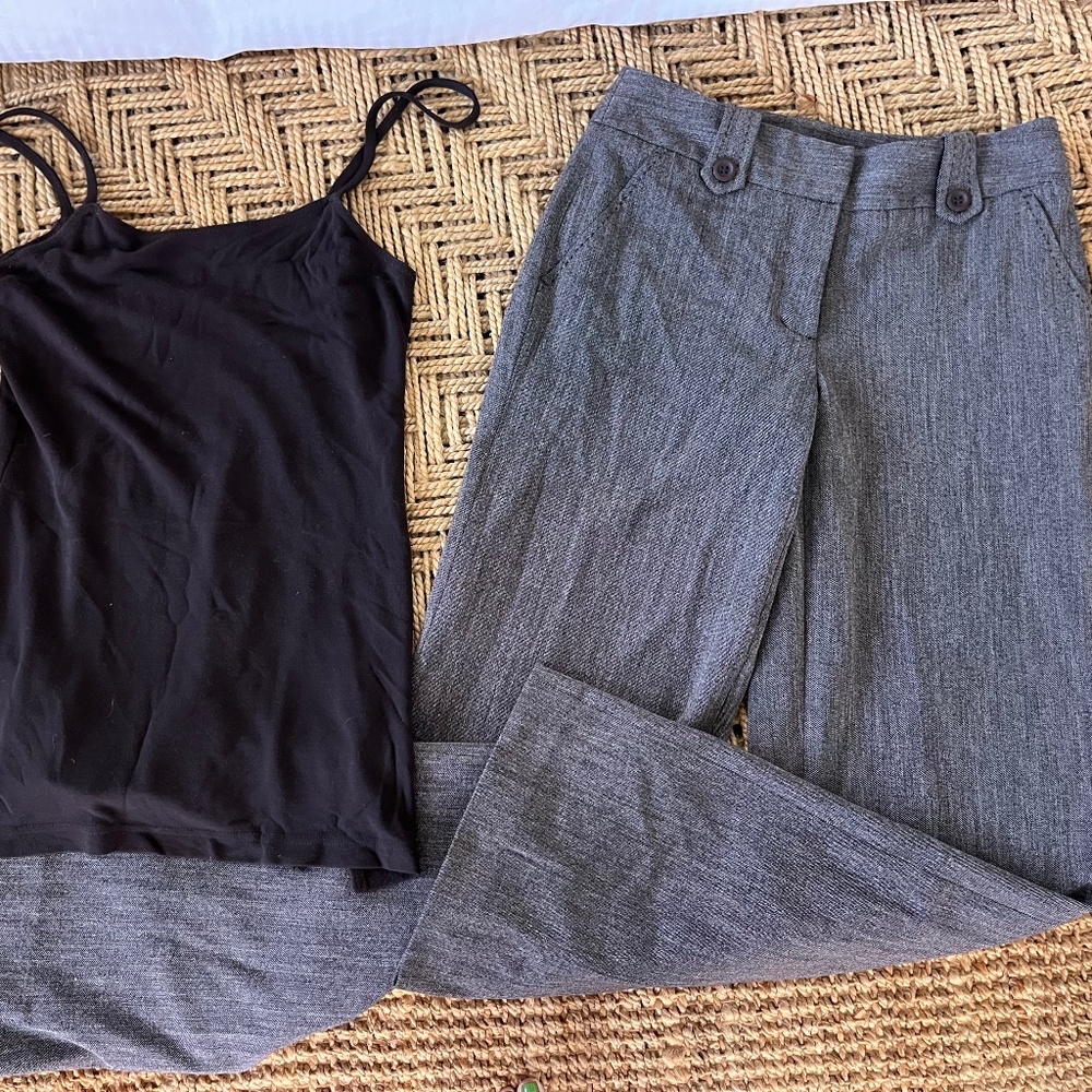 Brown Mossimo Trousers & Brown Express Brand Tank - LIKE NEW